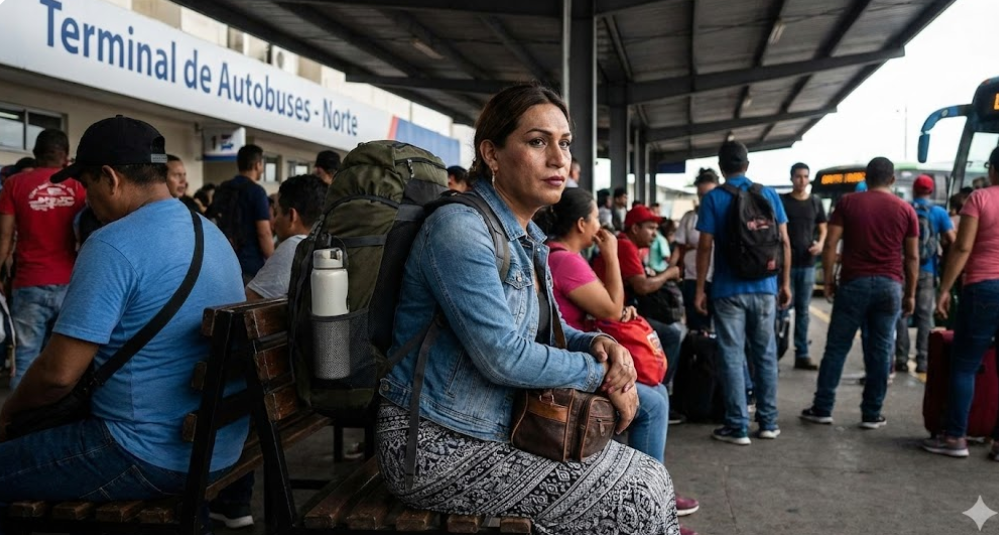Migrante Trans De Ecuador Hacia Estados Unidos Silueta X