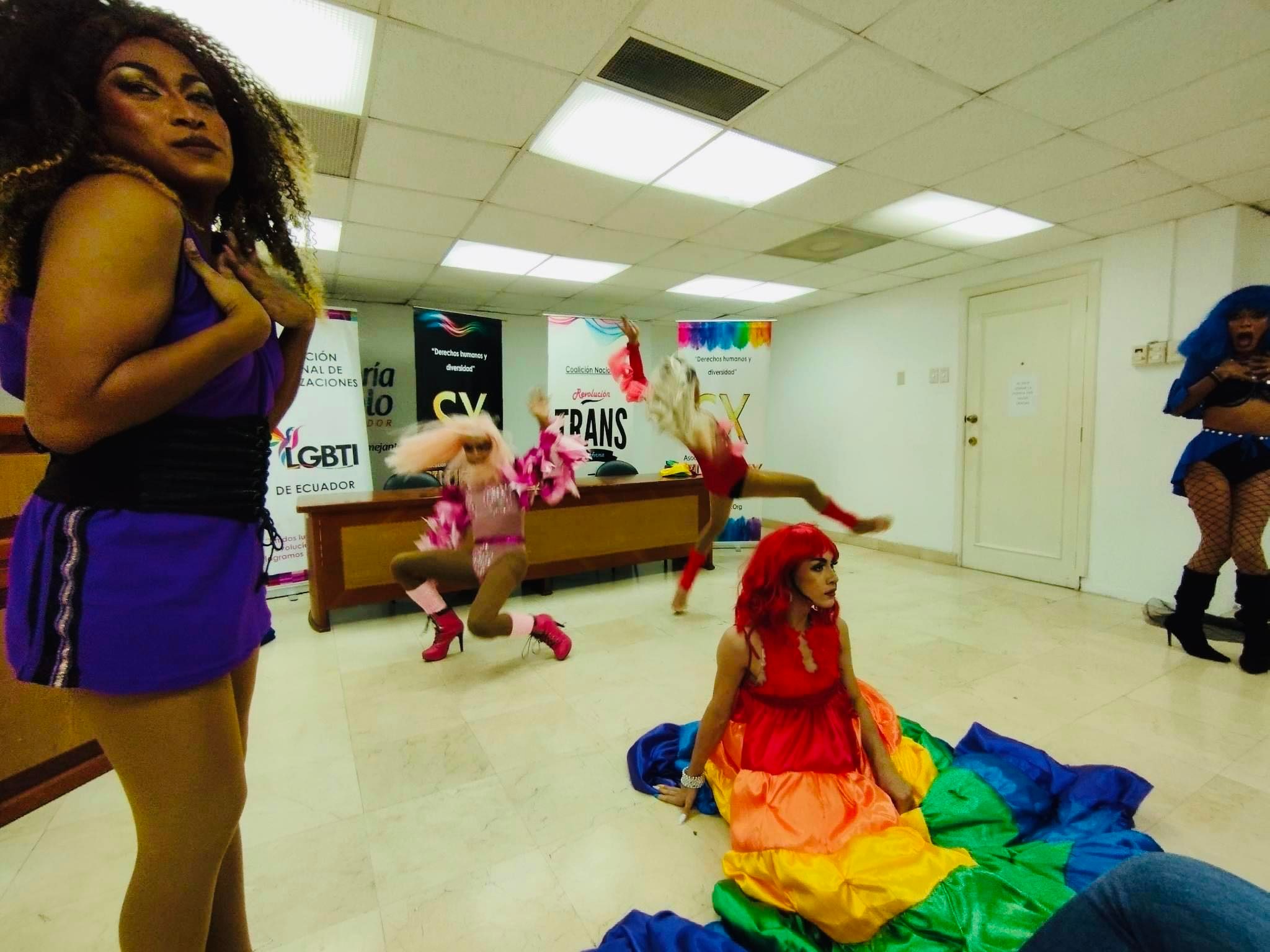 Performance De Asesinatos LGBT Y Transfemicidios Del Albergue GuayaTrans By SIlueta X 7